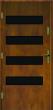 Drzwi zewnętrzne stalowe typ Vetro brązowe-czarne